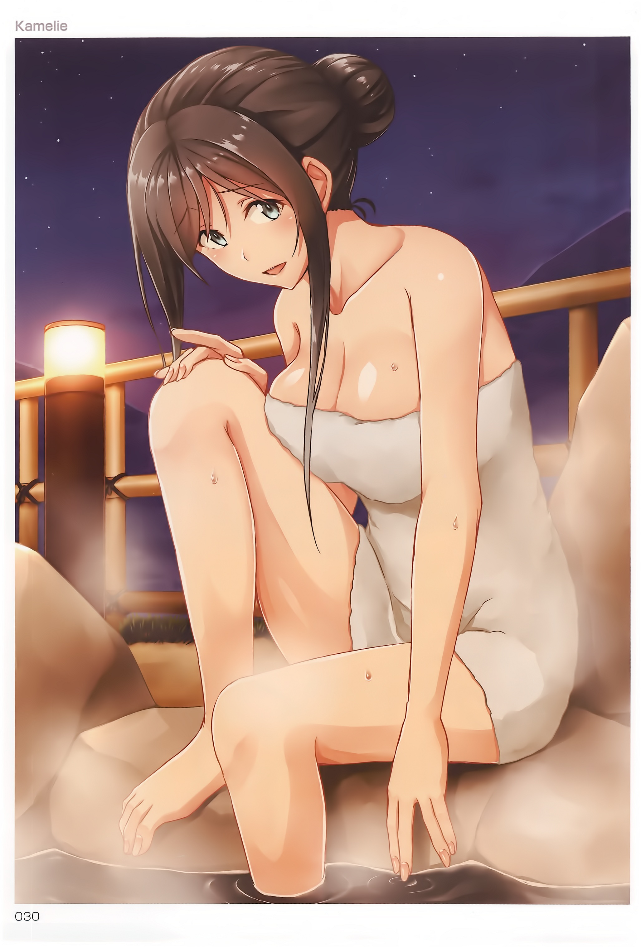 Toranoana Kamelie Bathing Breast Hold Naked Onsen Towel Wet